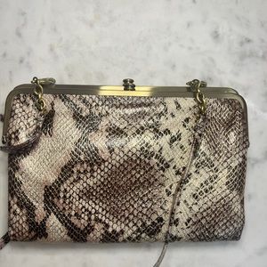 Hobo Snakeskin and Gold crossbody